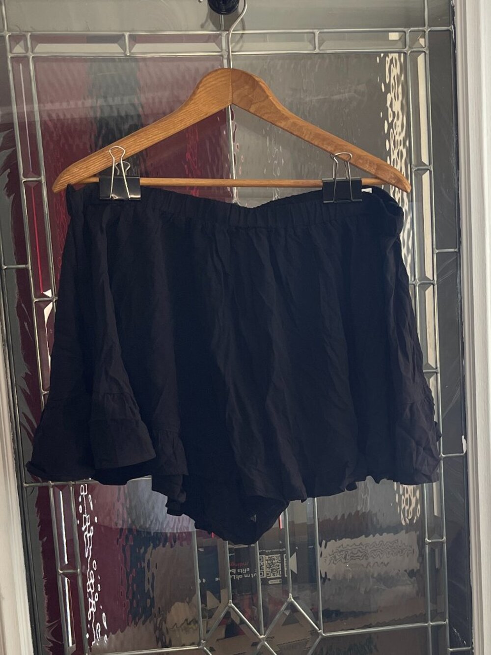 NWT SHEIN Curve Lounge Shorts Womens Sz 3XL Black Silkiey Pull On High Rise Sexy